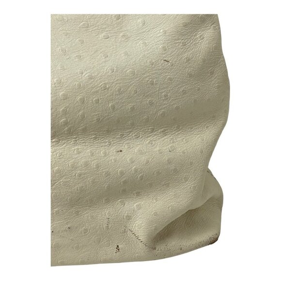 Kate Spade Cream Wellesley Ostrich Embossed‎ Leather Tote Shoulder Handbag Purse - Picture 4 of 12